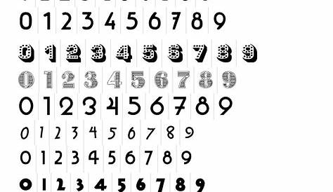 Simple Tattoo Number Fonts Pin On A, B, C...