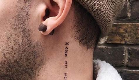 Simple Tattoo On Neck For Boys 100 & Cute s Men Latest