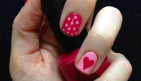 Simple Valentine's Day Nails Pink The Best Right Now In 2020 Heart