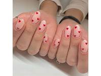 Simple Valentines Nails Short