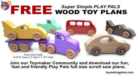 Wood Toy Plan Easy Basics Truck, Tractor & Trailer (PDF Download