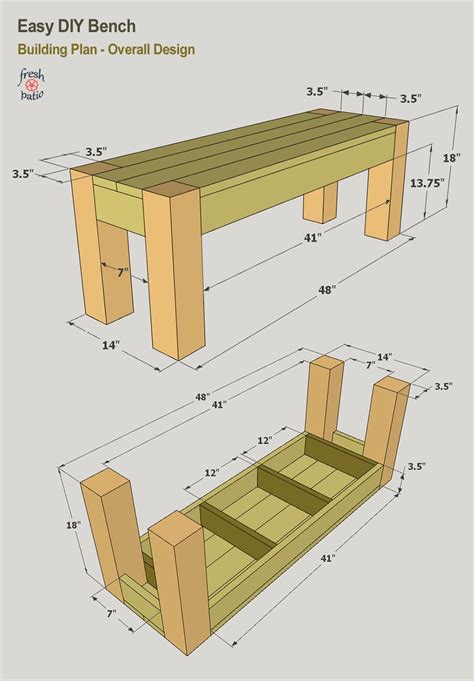 Outdoor Wood Bench Plans Free Easy DIY Woodworking Projects Step by