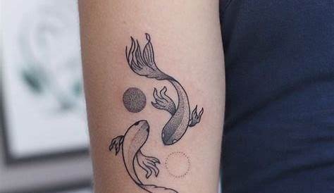 Simple Yin Yang Fish Tattoo 40 Koi s For Men Cosmic Force Ink Ideas