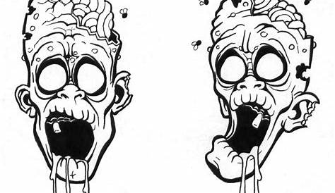 Simple Zombie Tattoo 90 s Für Männer Maskulin Walking Dead