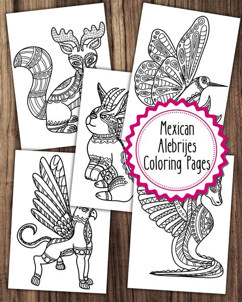 Simple Alebrijes Coloring Pages