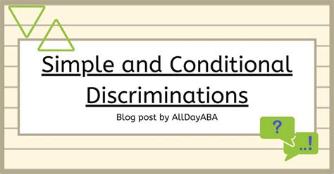 simple and conditional discrimination aba example