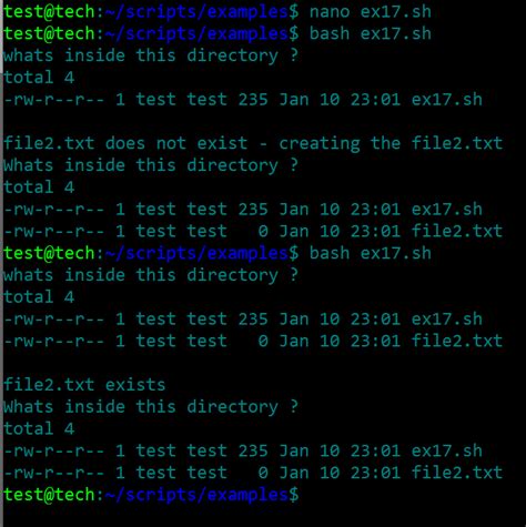 simple bash script example