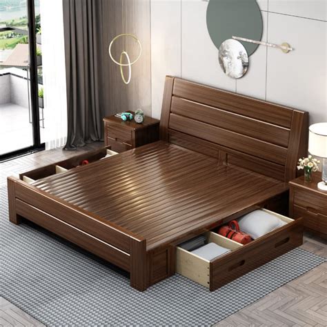 Simple Bed Design With Drawers