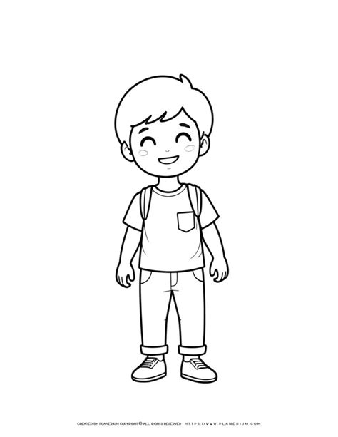 Simple Boy Coloring Pages