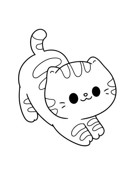 Simple Cat Coloring Pages Printable
