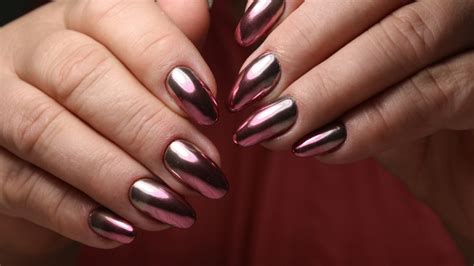 simple chrome nail designs