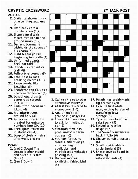 simple cryptic crosswords