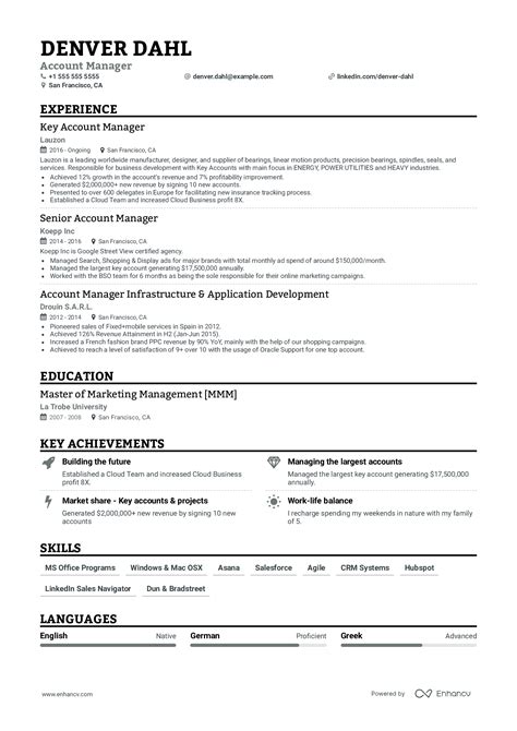 simple cv format example pdf