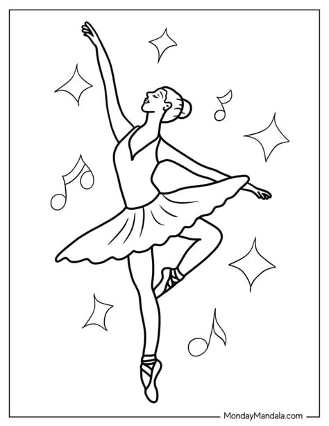 Simple Dance Coloring Pages
