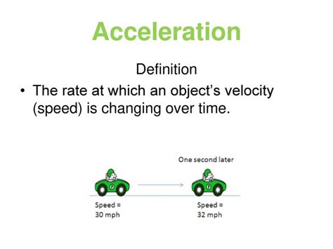 simple definition of acceleration in science