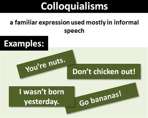 simple definition of colloquial