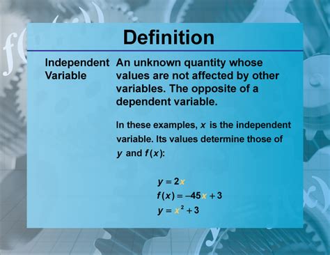 simple definition of independent variable in math