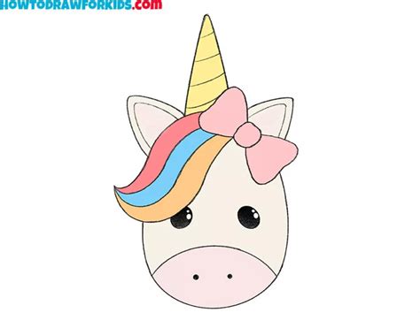 How to draw cute and easy kawaii unicorn stepbystep