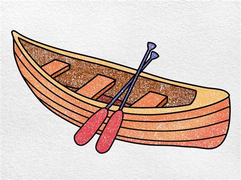 Simple Drawing Of Canoe