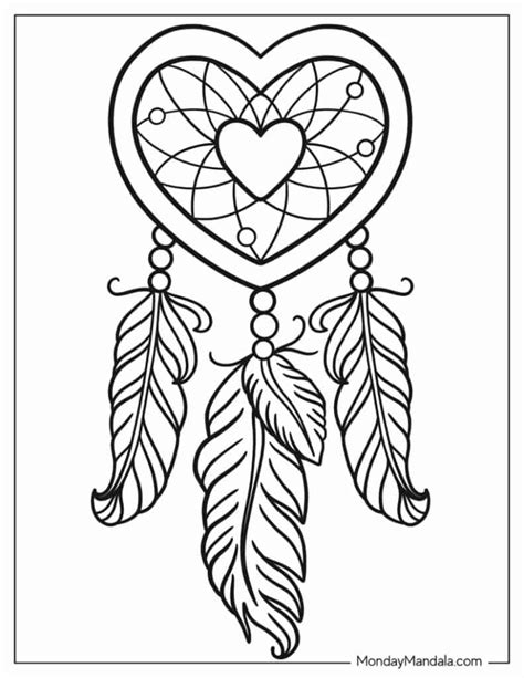 Simple Dream Catcher Drawing Printable