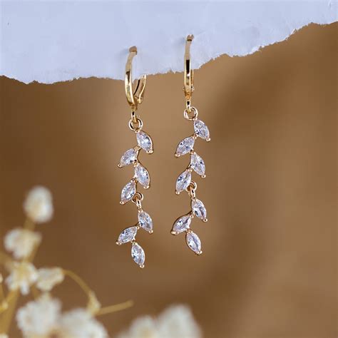 Simple Drop Earrings Wedding