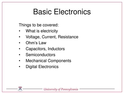 simple electronics topics for presentation