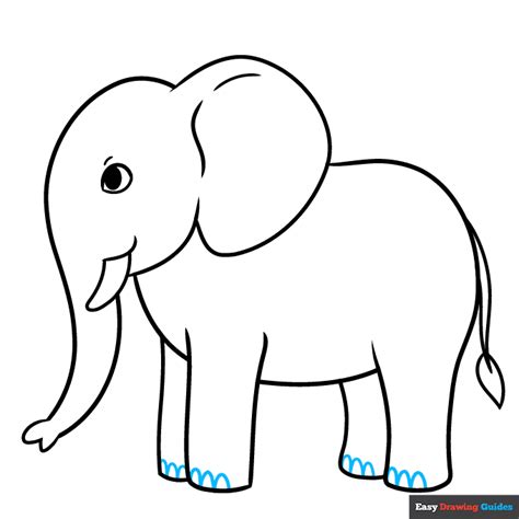 Simple Elephant Drawing