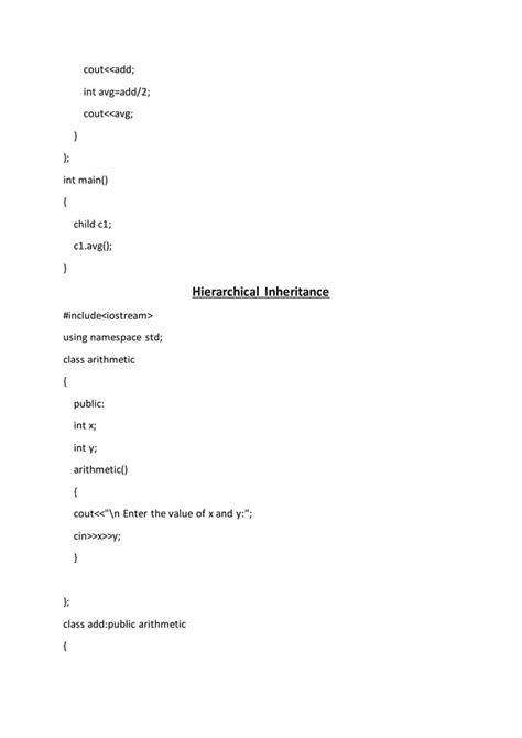 simple example of inheritance in c++