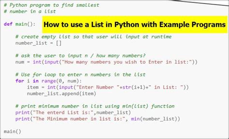 simple example of list in python