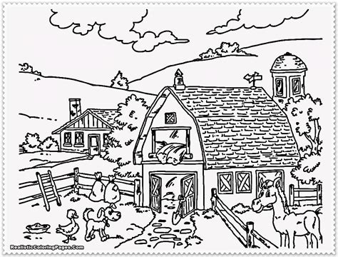 simple farm coloring pages