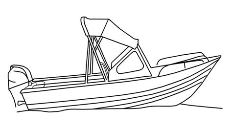 simple fishing boat drawing