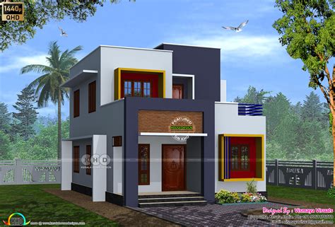 1150 sqft simple beautiful flat roof house Kerala home design