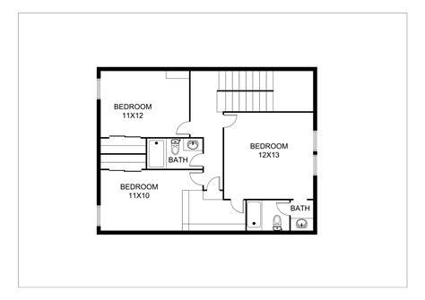 Simple floor plan sketch