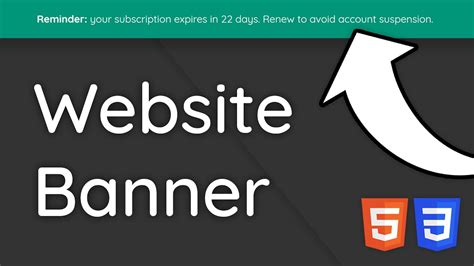 simple html banner code example