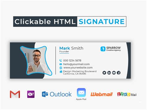 simple html code for email signature