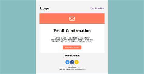 simple html email template codepen