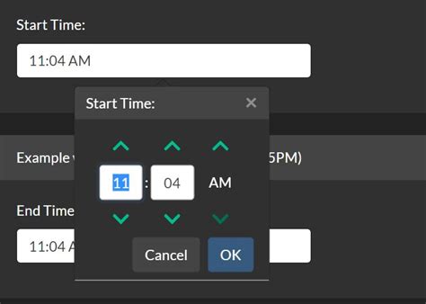 Simple Html Time Picker