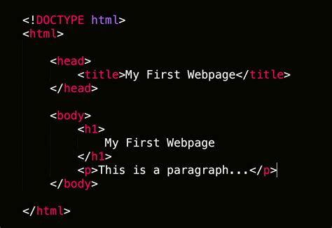 simple html web code