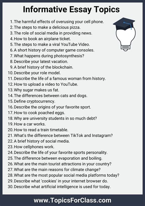 simple informative topics