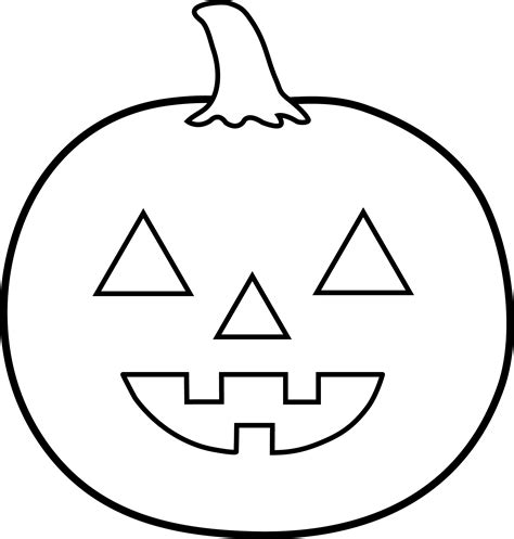 Simple Jack O Lantern Coloring Pages