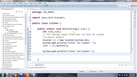 simple java code for calculator in eclipse
