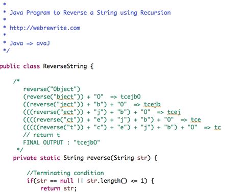 simple java code to reverse a string