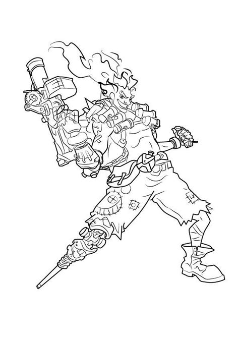 Simple Junkrat Coloring Pages