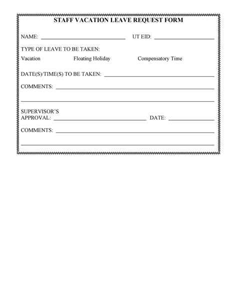 simple leave request form template