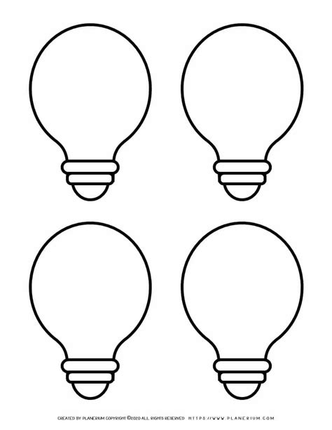 Simple Light Bulb Template Printable