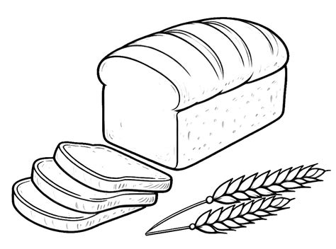 Simple Loaf Of Bread Coloring Pages