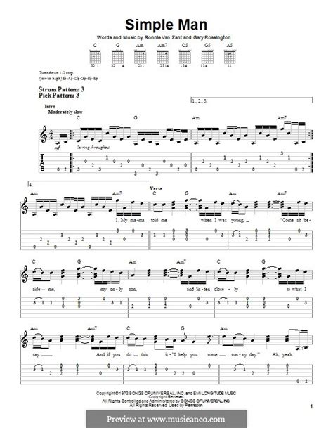 Gitarre lernen Wie spiele ich eigentlich...Simple Man von Lynyrd