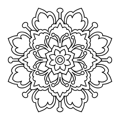 Simple Mandala Printable Coloring Pages