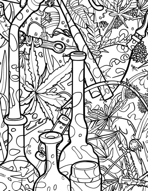 Simple Marijuana Coloring Pages