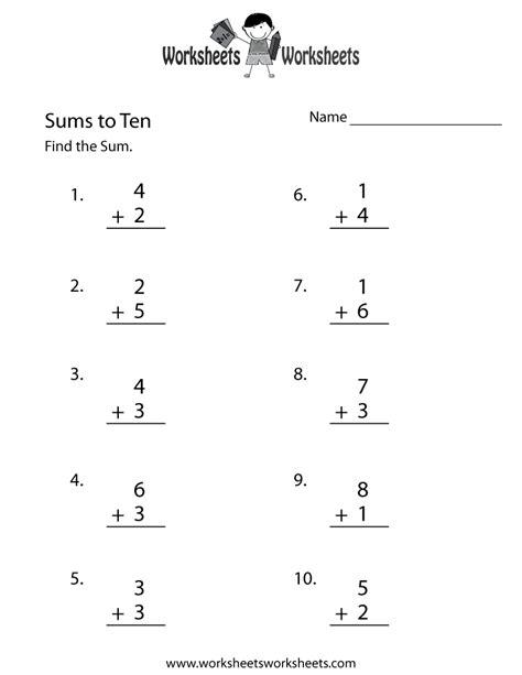 Simple Math Worksheets